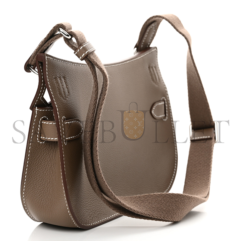 HERMÈS EVERCOLOR MINI JYPSIERE ETOUPE (23*17*5cm)